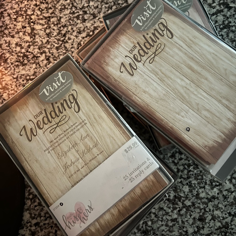 80 Wedding invitations + 80 wedding envelopes